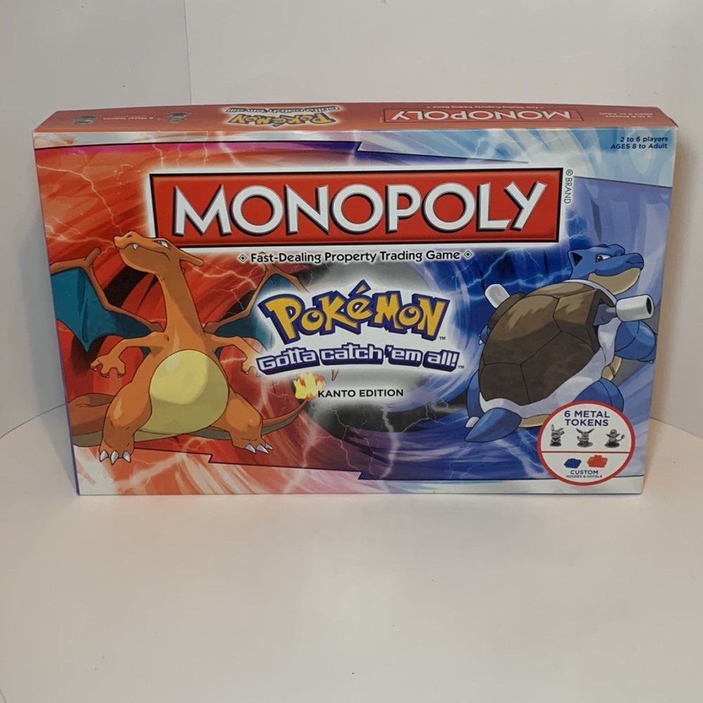 Monopoly Pokemon Kanto Edition Board Game Complete